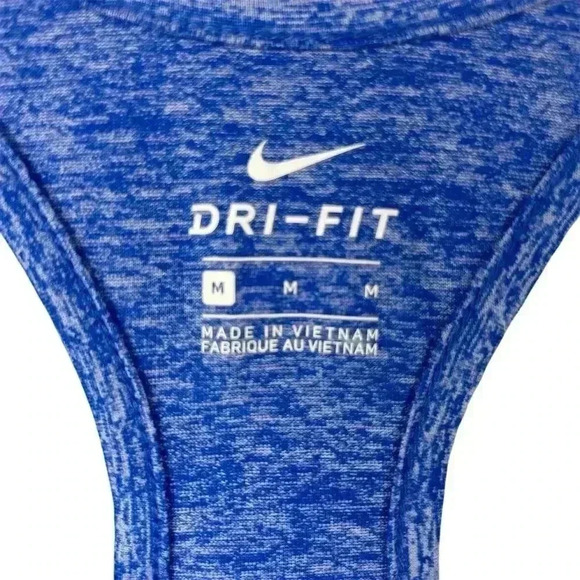 Nike Women's Blue Racerback Tank Top Size M Yoga Running Athletic Dri-fit - Picture 4 of 10
